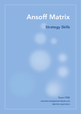 Ansoff Matrix - Free Management eBooks