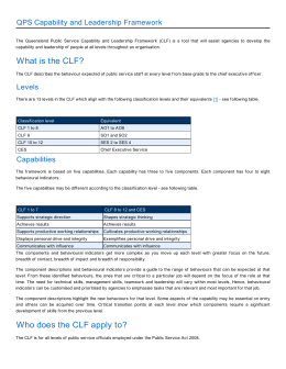 What is the CLF? Who does the CLF apply to?