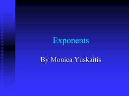 Exponents PowerPoint