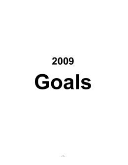See Billy`s Goals for 2009