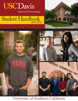 Student Handbook - USC Davis School of Gerontology