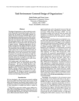 Task Environment Centered Design of Organizations
