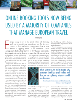 online booking tools now being used by a majority