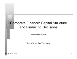Corporate Finance: Capital Structure and Financing Decisions