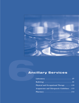Ancillary Services - Oxford Health Plans