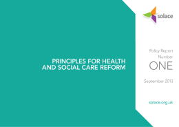 Principles for health and social care reform