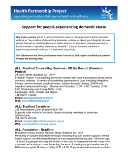 Support for people experiencing domestic abuse