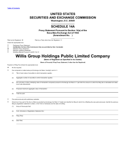 Willis Group Holdings Public Limited Company