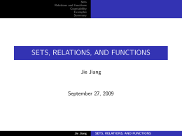SETS, RELATIONS, AND FUNCTIONS