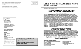 welcome sunday! - Lake Nokomis Lutheran Church