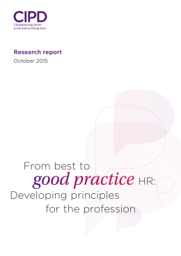 From best to good practice HR: Developing principles for the