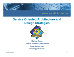 Service Oriented Architecture and Design Strategies
