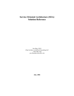 Service Oriented Architecture Solution Reference