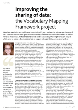 Improving the sharing of data: the Vocabulary Mapping Framework