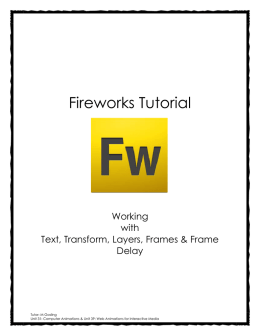 Fireworks Tutorial - mgosling.co.uk 2016