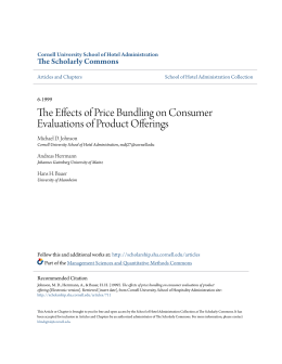 The Effects of Price Bundling on Consumer Evaluations of Product