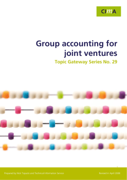 Group Accounting for Joint Ventures Topic Gateway