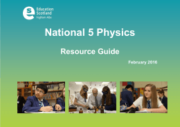 National 5 Physics Resources Guide