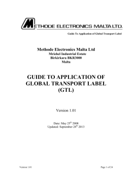 guide to application of global transport label (gtl)