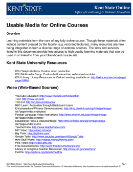 Usable Media For Online Courses - Kent