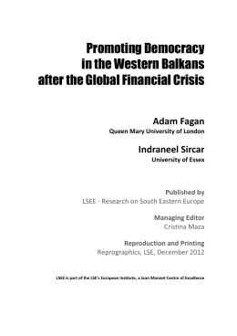 Promoting Democracy in the Western Balkans after the Global