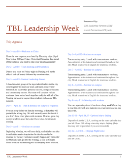 TBL Leadership Week - Ascend International