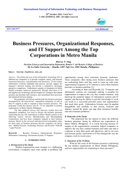 Business Pressures, Organizational Responses