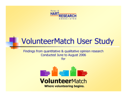 VolunteerMatch User Study