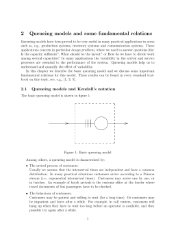 2 Queueing models and some fundamental relations