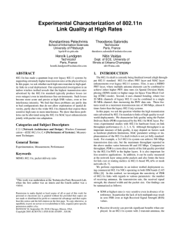 Experimental Characterization of 802.11n Link Quality