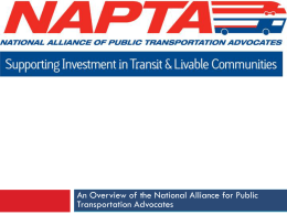 An Overview of the National Alliance for Public Transportation