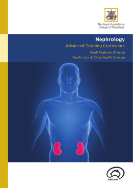 Nephrology Advanced Training Curriculum