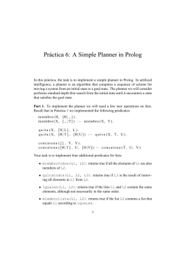 Práctica 6: A Simple Planner in Prolog