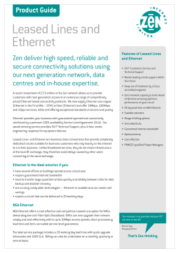Leased Lines and Ethernet Product Guide