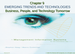 Lecture slides for emerging trends and technologies