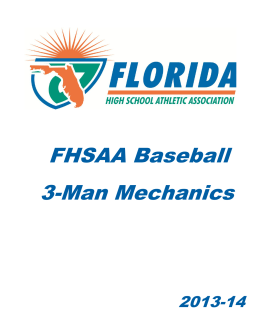 FHSAA Baseball 3-Man Mechanics