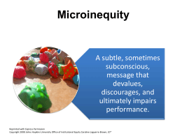 Microinequity
