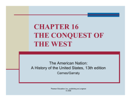 chapter 16 the conquest of the west