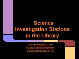 Science Investigation Stations in the Library - ESC-20