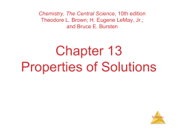 Chapter 13 Properties of Solutions