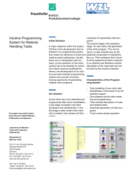 Intuitive Programming System for Material Handling Tasks
