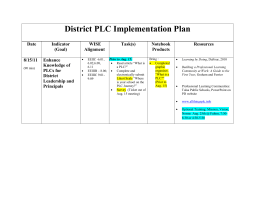 District PLC Implementation Plan