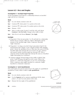 Lesson 6.3 • Arcs and Angles