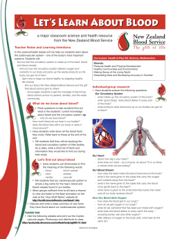Let`s Learn About Blood - New Zealand Blood Service