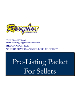 Pre-Listing Packet For Sellers