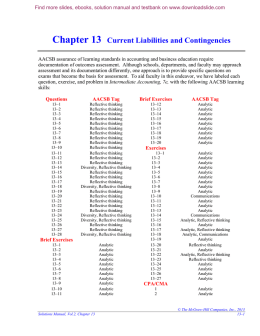 Chapter 13 Current Liabilities and Contingencies