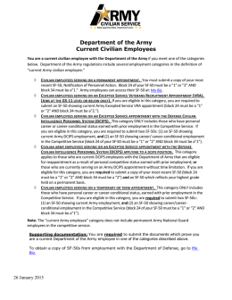 Department of the Army Current Civilian Employees