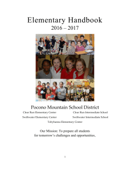 Elementary Handbook - Pocono Mountain School District