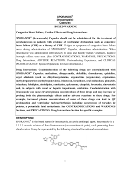Full Prescribing Information for SPORANOX® (itraconazole) Capsules