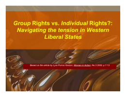 Group Rights vs. Individual Rights?: Navigating the Tension in